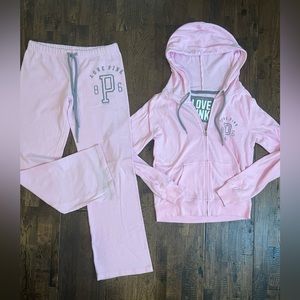 PINK from Victoria secret jogger set. Size Small